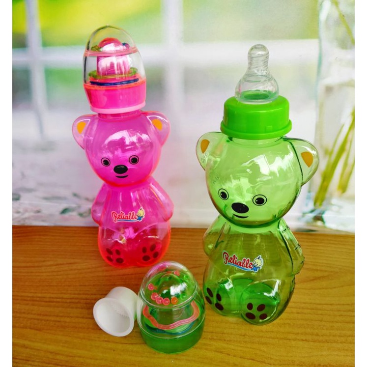 Dot Bayi Botol Susu Bpa Free Reliable Bentuk Model Karakter Lucu dengan Nipple Peristaltic Bulat