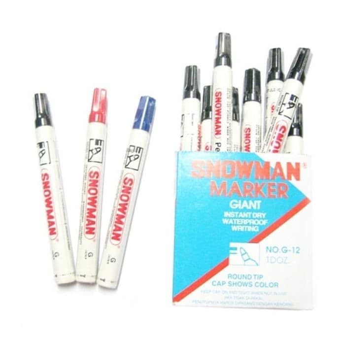 

Spidol Snowman Permanent Marker Biru / Hitam / Merah / Hijau