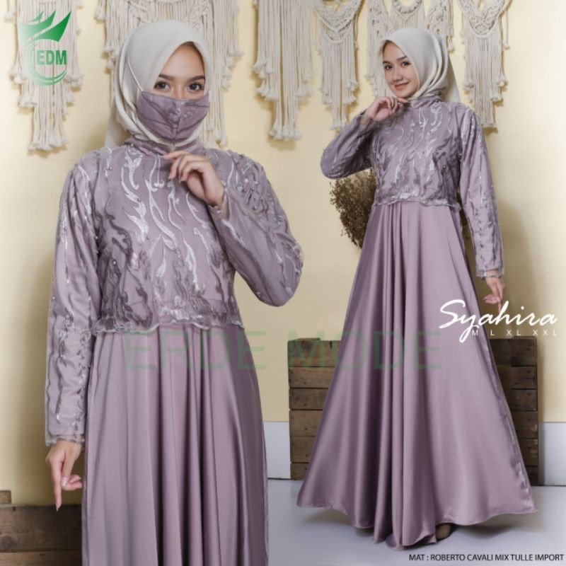 DRESS BROKAT ERDEMODE 2/GAMIS LEBARAN/GAMIS MUSLIM/