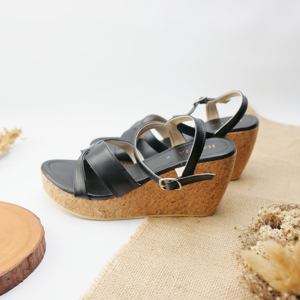 SANDAL WANITA WEDGES HEELS 7 CM HASTIA - NAYA