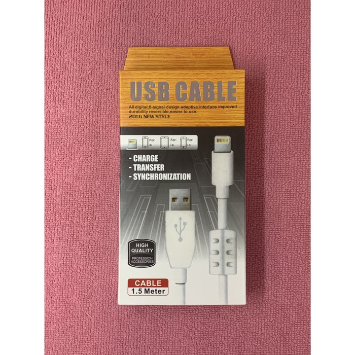 Kabel Data Iphone (Lightning) To Usb-1.5 Meter/ Cabel Iphone To Usb-1.5m (Bagus).