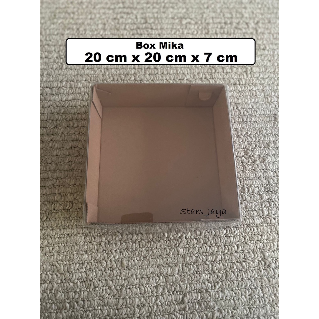 

Box Mika 20 x 20 x 7 cm, Corrugated box, Kotak Kue, Dus Packaging, Cake Box