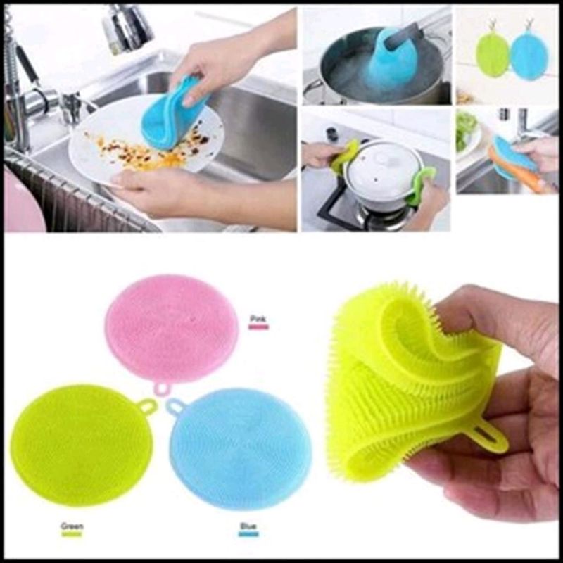 Spons Cuci Piring silikon Spons Silikon Cuci Piring Botol Gelas silikon Bulat