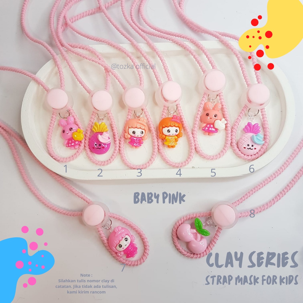 Clay ring series I Tali masker konektor masker anak anak i Lanyard