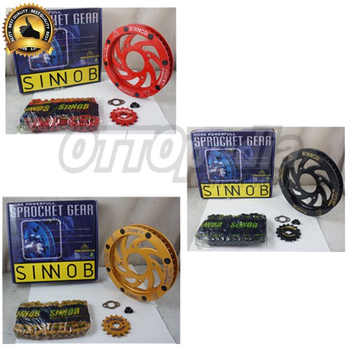 CHAIN KIT GEAR GIR SET RANTAI RANTE SINNOB GSX R 150 / GSX S 150 COLOUR CHAIN