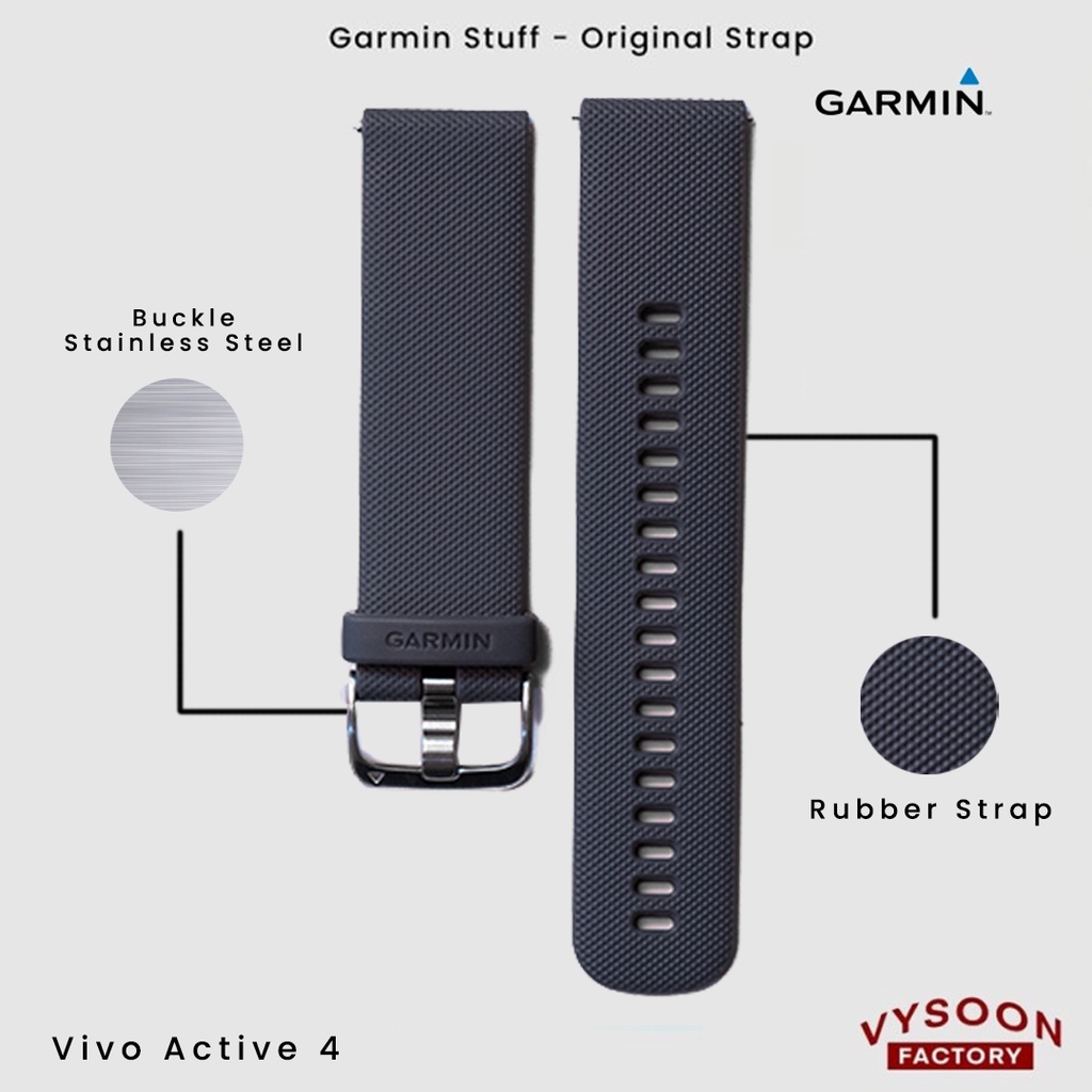 Strap Rubber Smartwatch Garmin Vivo Active 4 Original - Navy