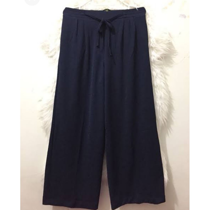 TERLARIS CELANA KULOT WOLFIS PREMIUM TALI PINGGANG | CELANA KEKIN | KULOT WOLFIS-NAVY BLUE