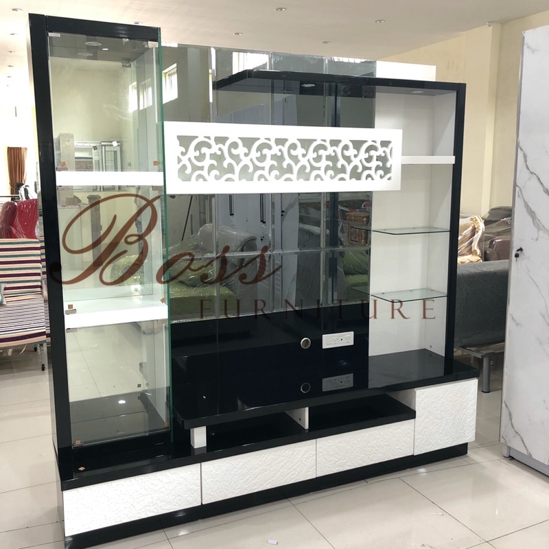 Bufet Lemari TV Impor Modern Minimalis Penyekat Ruangan Serbaguna