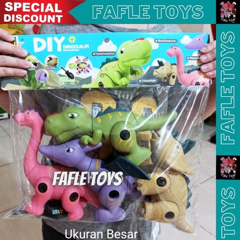 

Mainan Diy Dinosaurus Disassembly Bongkar Pasang Baut Merakit Dino - P 16-20cm 4A Diskon