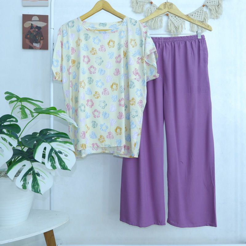 BABYDOLL JUMBO RAYON FIT TO XXXL LD 130 (CELANA PANJANG) SERI 1 LD125 LD130-PJXL 11