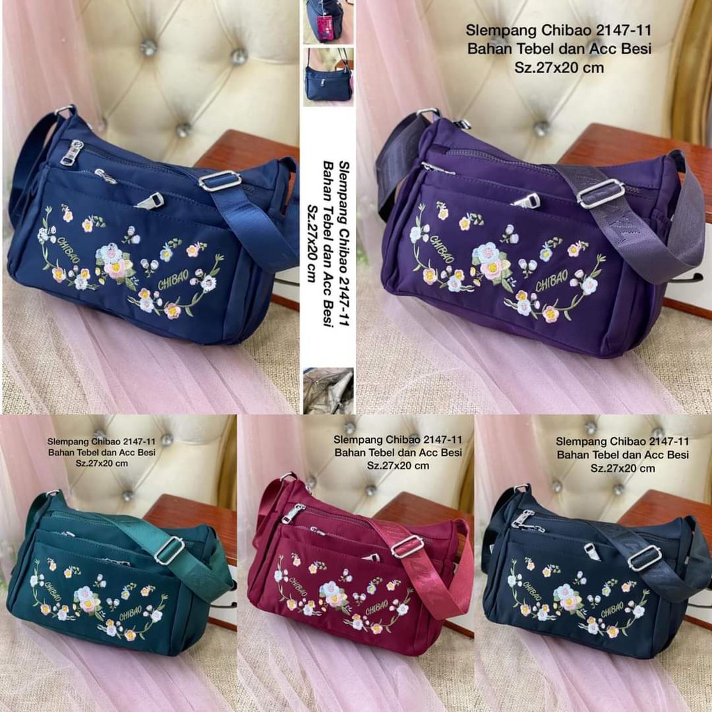 Tas Slempang Wanita Chibao 2147-11 Motif Bunga TERBARU. BISA BAYAR DITEMPAT.!!! CHIBAO SLEMPANG BARU