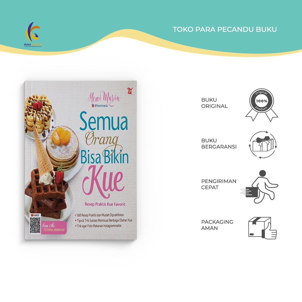 Jual Buku Resep Kue - Semua Orang Bisa Bikin Kue - Wahyu Media - Heni