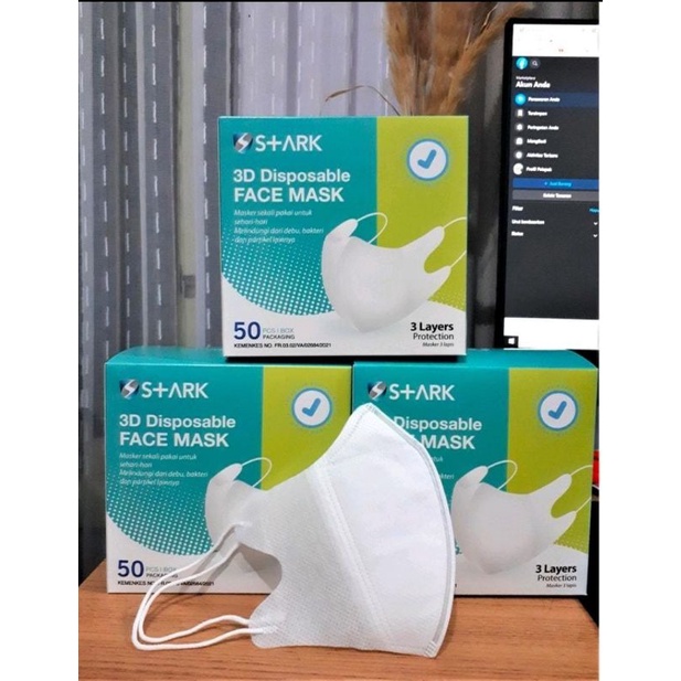 Ducbil putih garis Stark Face Mask