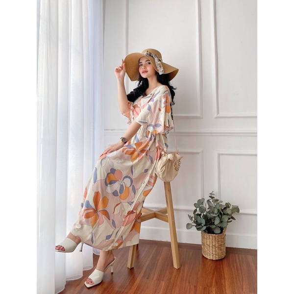 Daster kimono Ruffle | Kareen Dress | Daster Gamis | Daster Rayon premium