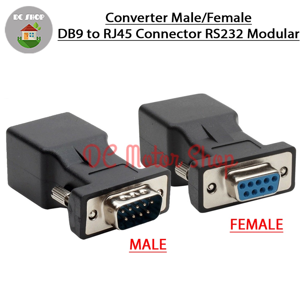 Jual Converter Malefemale Db9 To Rj45 Connector Rs232 Modular Shopee Indonesia 4834