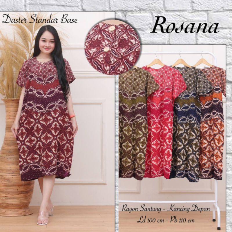 Daster Midi/Daster Anjani Batik/Motif Abstrak/Leher Kancing/Busui/Bumil/Centini Hitput
