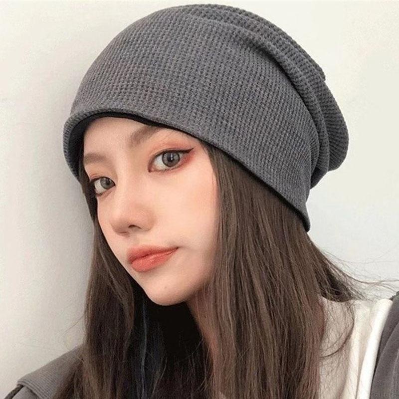 Topi Beanies Rajut Bahan Katun Double Layer Untuk Pria Dan Wanita