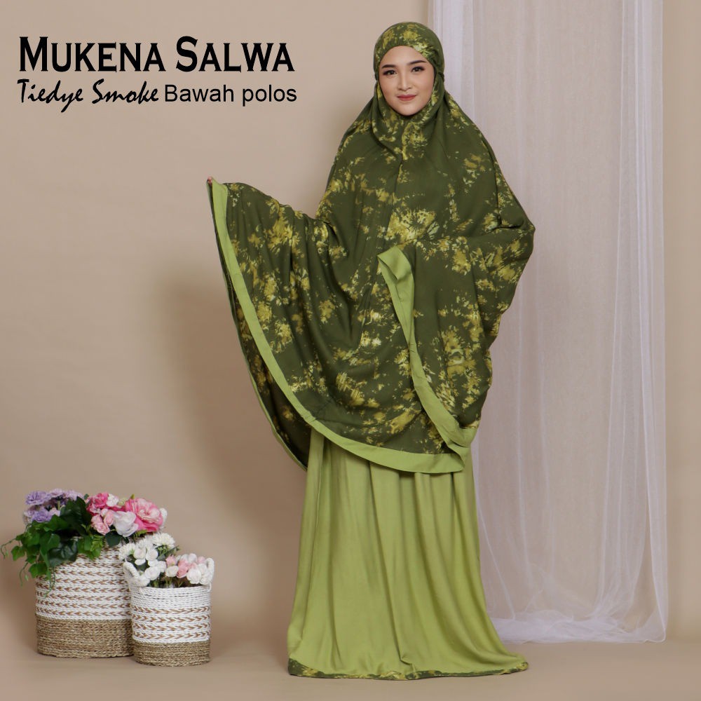 Mukena Bali Salwa Atasan Smoke Bawahan Polos By Zahwa