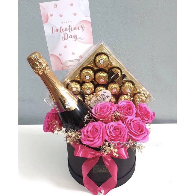 

gift flower ferrero rocher sparkling red grape soap flower gift anniversay gift valentine gift birthday graduation