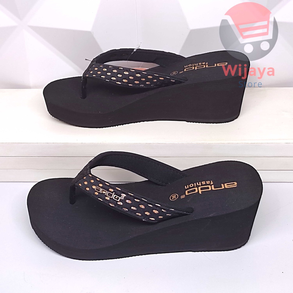 SANDAL WEDGES ANDO WANITA SENDAL TRENDY CEWEK PEREMPUAN WANDA SENORITA NOWELA