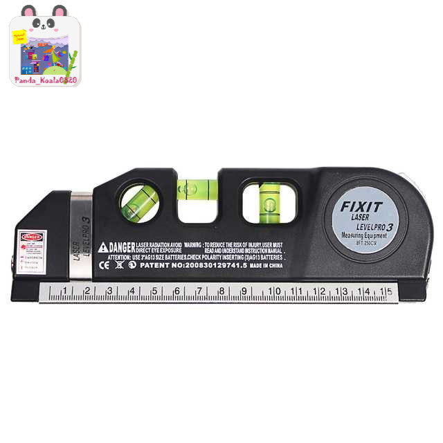 

Taffware LEVELPRO3 Penggaris Laser Horizontal 250CM + Waterpass (172)