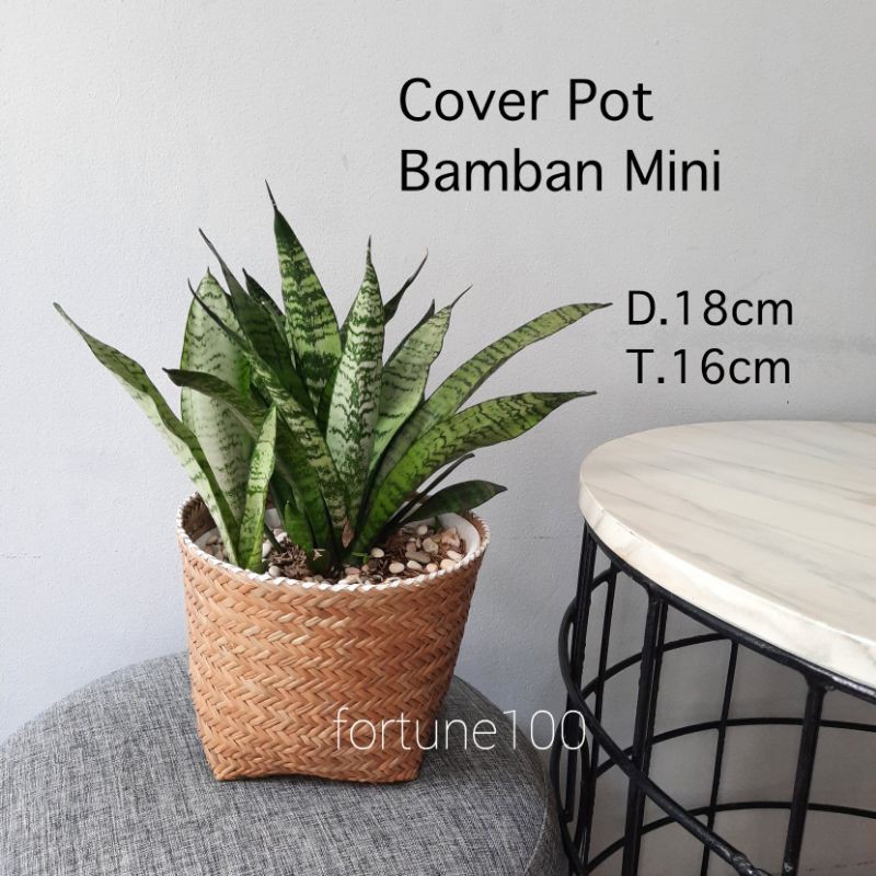 Cover Pot Bamban / Coverpot Anyam / Keranjang Anyaman / Bakul E06