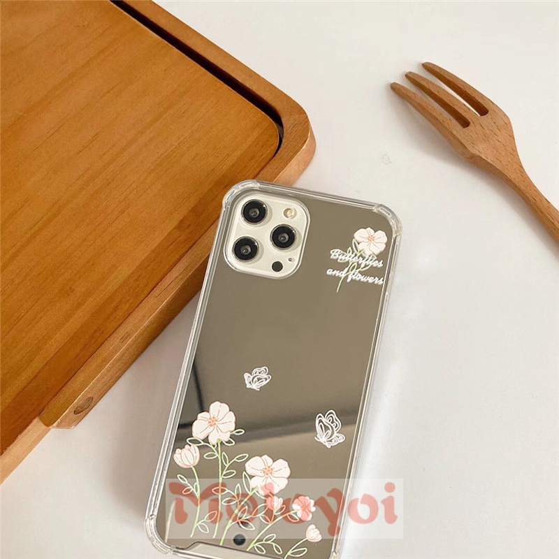 Soft Case TPU Motif Kupu-Kupu Bunga Untuk Iphone 12 13 11 Pro MAX 7 8 Plus XR X XS MAX SE 2020