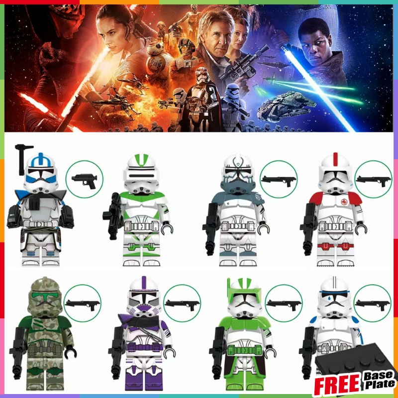 Mainan Action Figure Star Wars Minifigures Echo 442nd Clone Trooper 41st Ranger Platoon Tup X0344 Untuk Hadiah