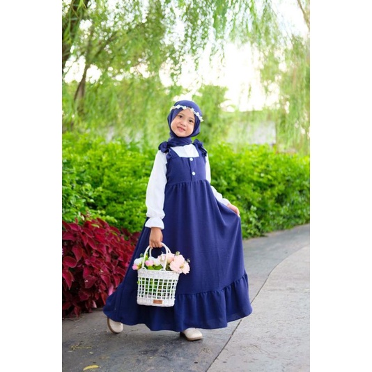 Gamis Anak Perempuan Gamis Sarah Set Pashmina