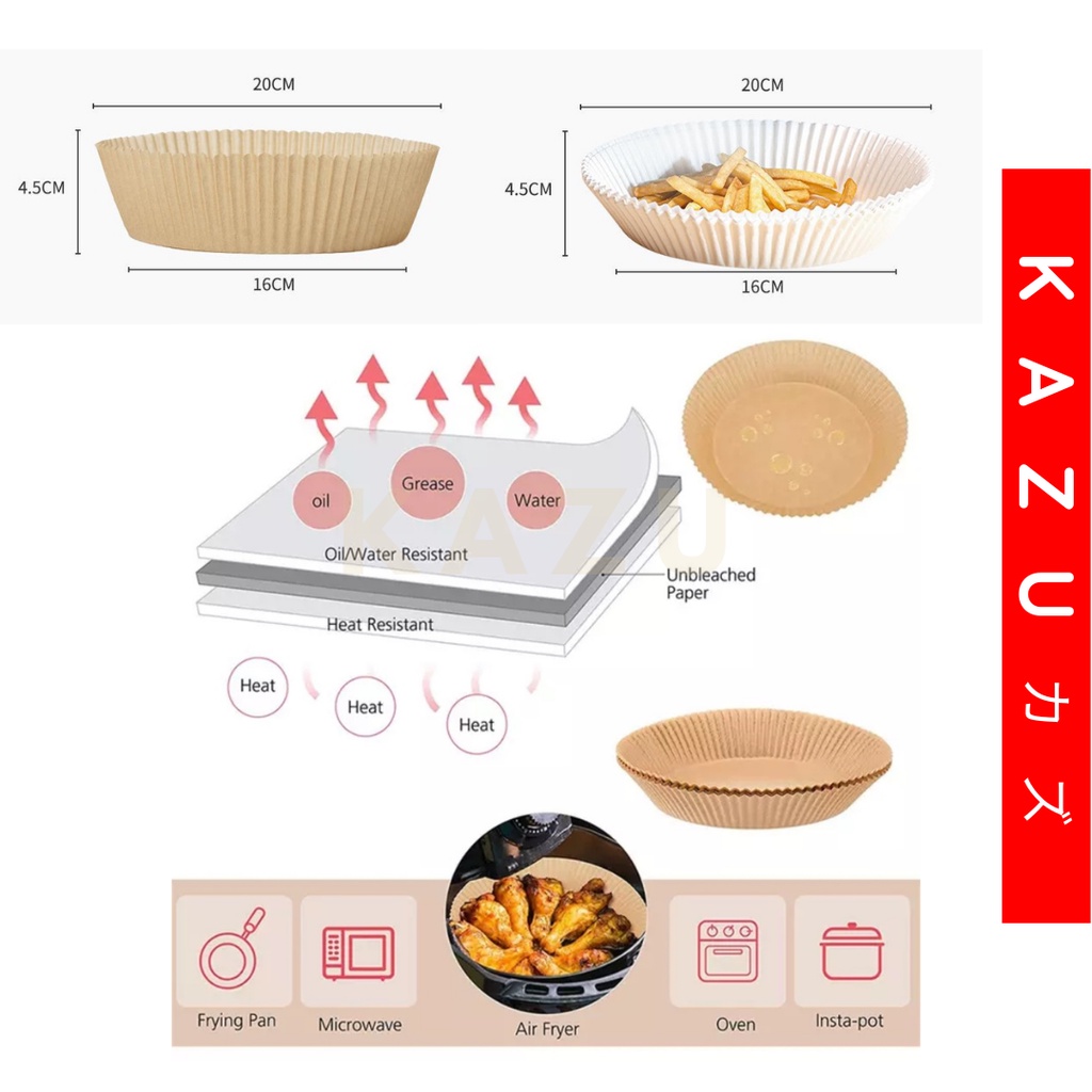 KAZU KHL110 Alas Air Fryer Paper Kertas Baking Anti Lengket Disposable