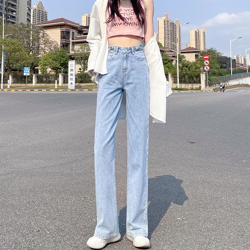 【SALE】Korean Casual Highwaist Long Pants Jeans Celana Panjang Jeans 2857 (S/M/L)