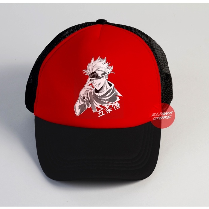 Jujutsu Gojo / Topi Anime / Demon Slayer / Topi Jaring Distro / Topi Premium / Topi Sablon / Elcustom