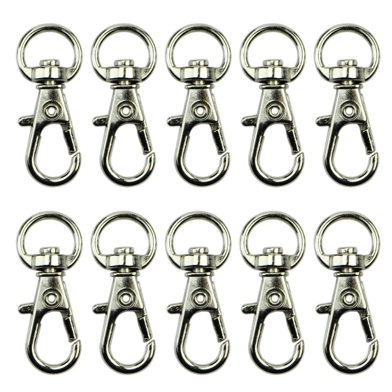 SIY  New 10pcs Clasp Swivel Trigger Clips Snap Hooks Key Ring Bags DIY Craft