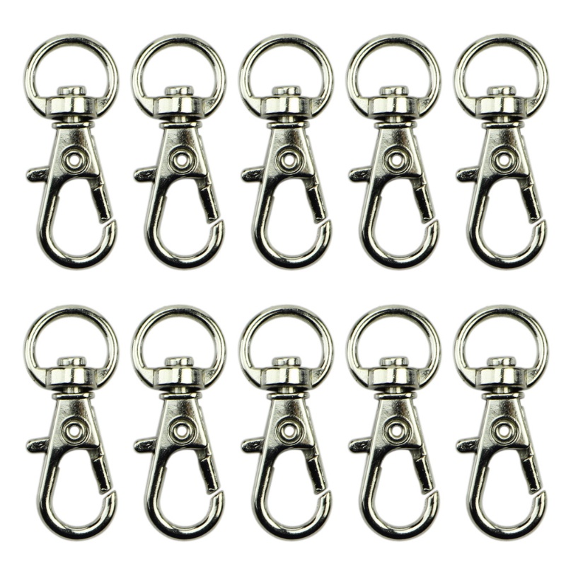 SIY  New 10pcs Clasp Swivel Trigger Clips Snap Hooks Key Ring Bags DIY Craft