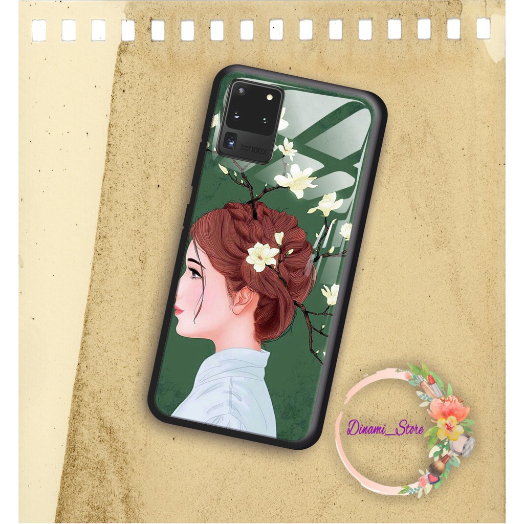 back case glass ART GIRL Vivo Y91 Y17 Y12 Y15 Y93 Y95 Y81 Y83 Y71 Y53 y20 Y30 Y50 V17 Y11 DST1245