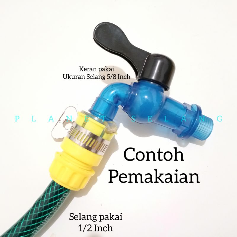 Konektor Keran Air Ke selang 1/2 Inch Dan 5/8 Inch Sambungan Kran Ke selang Air