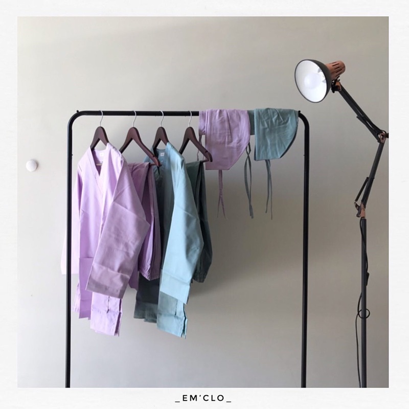 * LENGAN PANJANG * PASTEL SERIES - LILAC - MINT SET BAJU JAGA BAJU OK BAJU DOKTER
