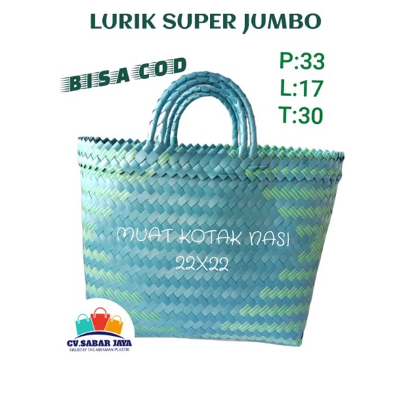 Tas Anyaman Plastik LURIK SUPER JUMBO untuk Belanja Pasar Berkat Souvenir Hampers Parcel Kotak Nasi Tas Anyaman Plastik LURIK SUPER JUMBO Tas Keranjang Plastik jinjing SUPER JUMBO Tas Anyaman Plastik LURIK SUPER JUMBO  untuk Belanja Pasar Berkat TAS ANYAM