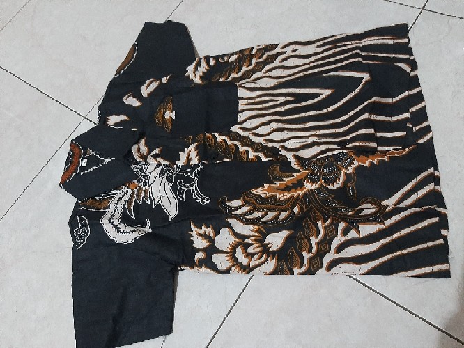 Kemeja Batik Anak / Hem Anak Pendek Laki Laki Motif Ulir 4-11 Tahun