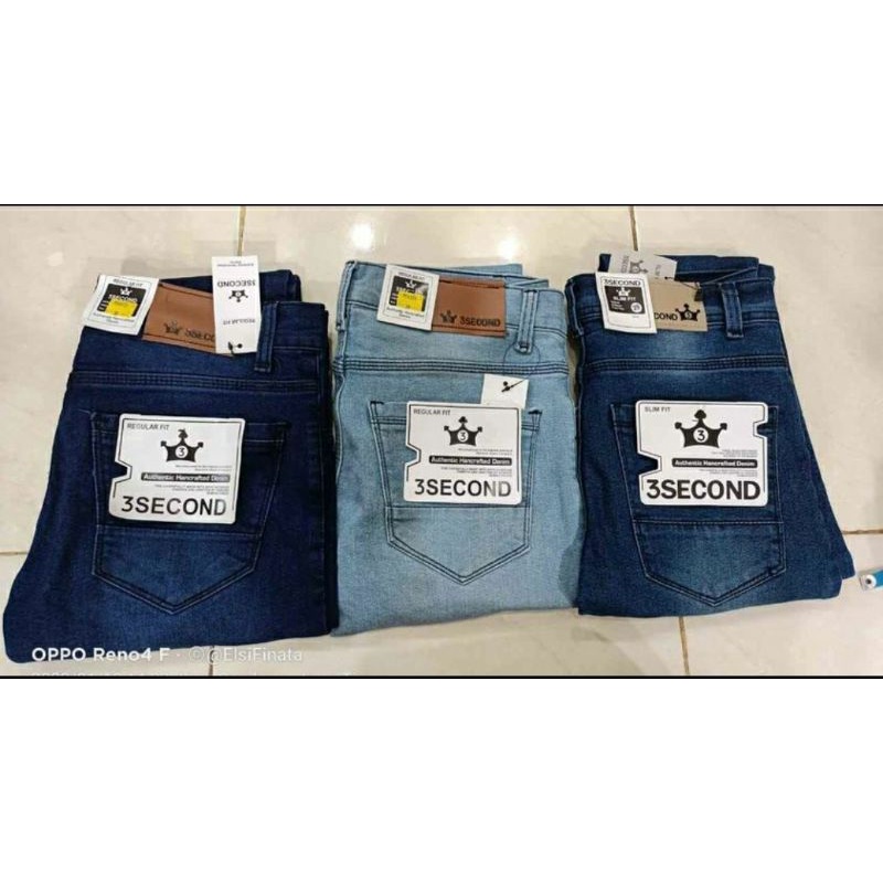 Celana jeans panjang 3 second slimfit