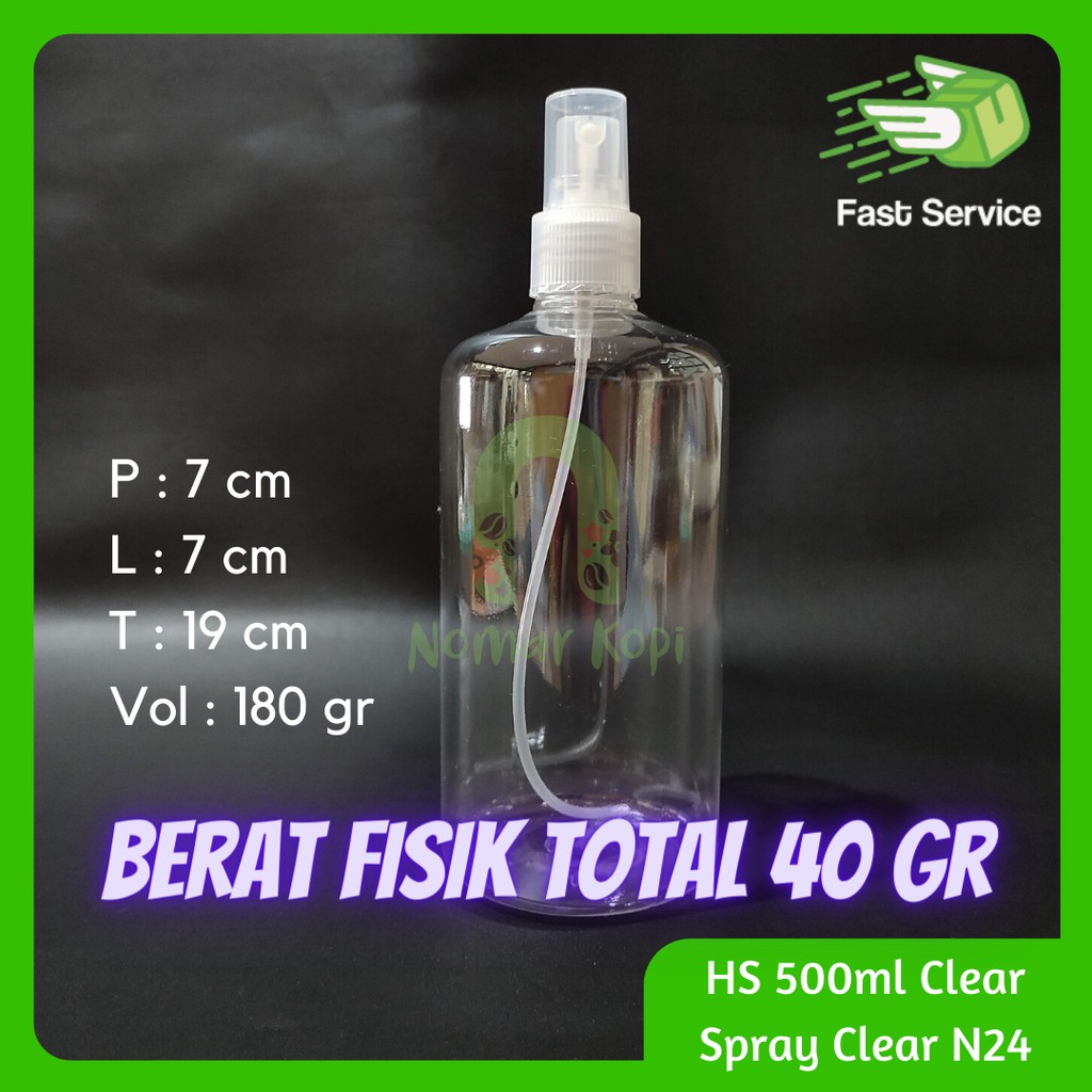 BOTOL SPRAY 500ml PET BENING TEBAL LOTION SABUN SANITIZER SHAMPOO