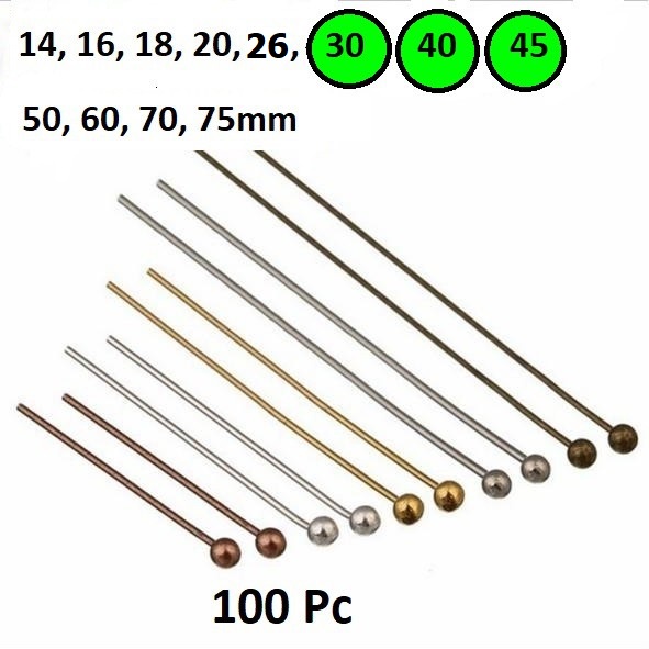 Paku Pentul/ Jarum Kepala Bola Uk 50 - 70mm Harga/12-200pc