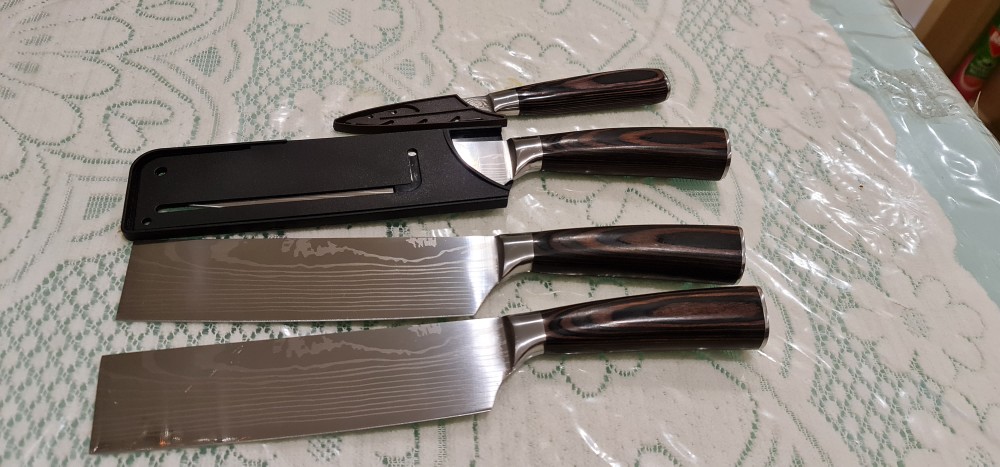 Pisau Dapur Chef Damascus Pattern - Pisau Dapur - Peralatan Masak - Pisau