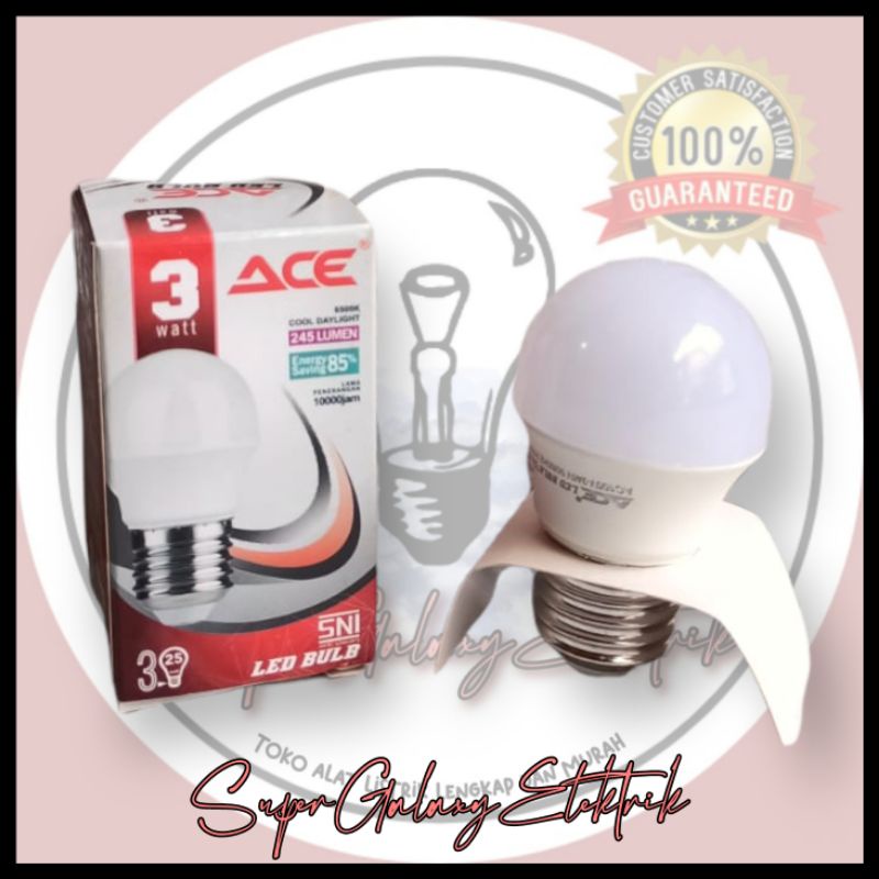 Led Bulb Ace 3w , 7w,  9w 15w 18w//Lampu Led ACE