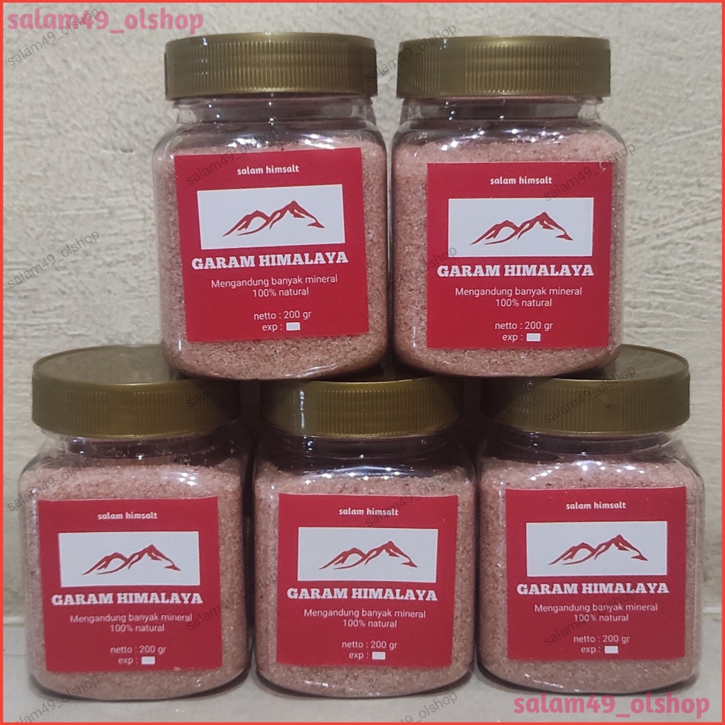 

Garam Himalaya, Pink salt, healthy food, ukuran hemat, botol mini, 200gr, harga hemat...!!!