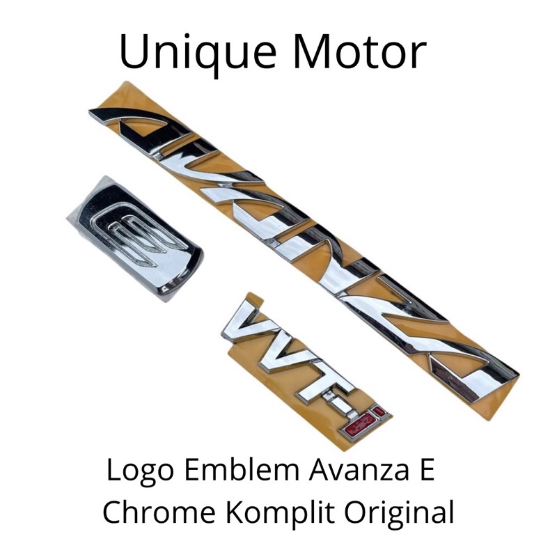 Jual Emblem Logo Avanza Tipe E Chrome Vvti Original Shopee Indonesia