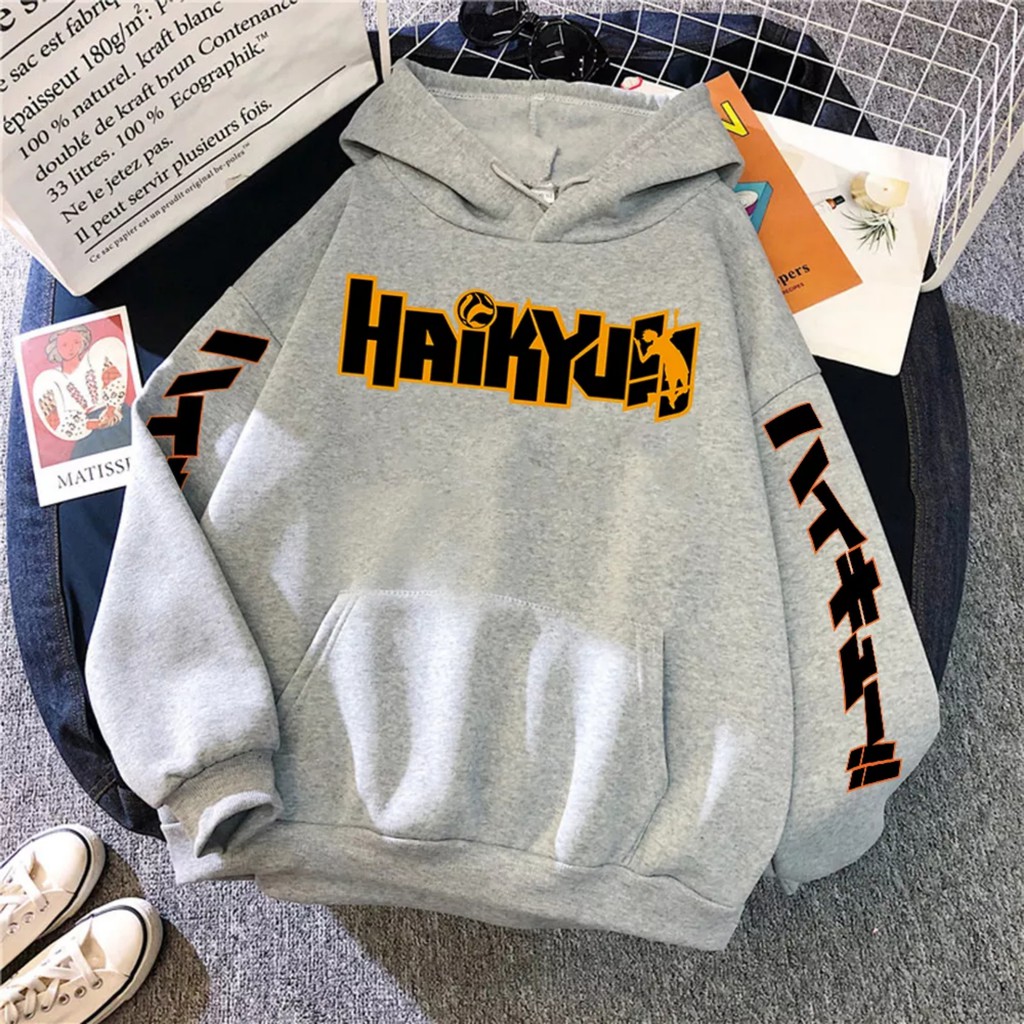 Hoodie Anime Haikyuu Kageyama Setter Jaket Karasuno Team ICS M L XL XXL