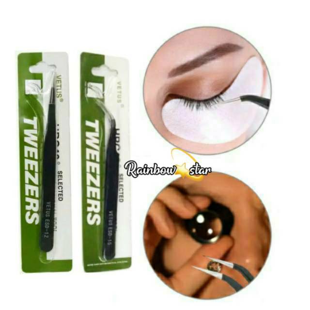 Pinset Ekstensi Bulumata / Tweezer Eyelash Extension / Pinset Vetus / Pinset Serbaguna