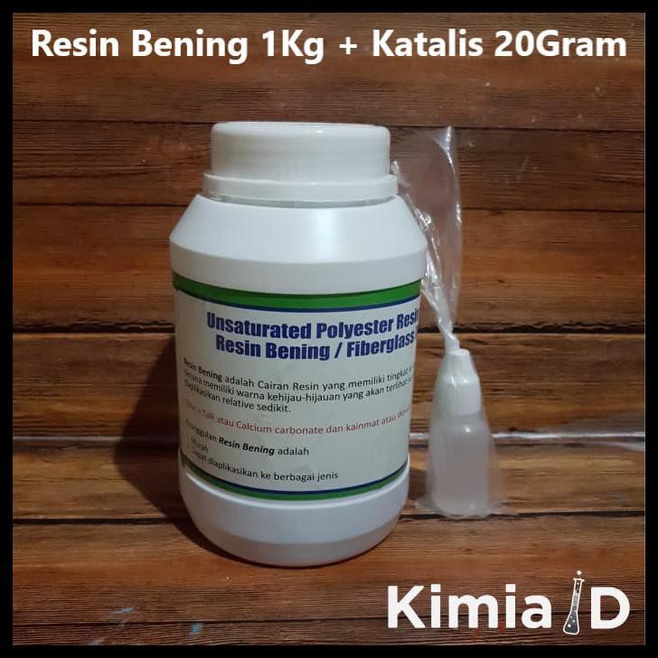 Resin Bening 108 1Kg + Katalis 20 Gram - Yukalac SHCP Resin Perahu