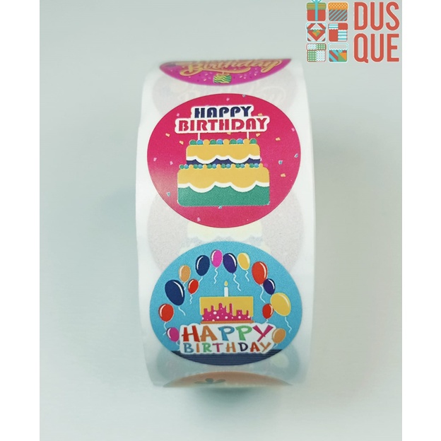 

(1LEMBAR ISI 10PCS) STIKER LABEL HAPPY BIRTHDAY-9 / STICKER HAPPY BIRTHDAY BULAT 2.5CM RANDOM